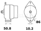 LATURI MAHLE IA0875 14V 95A MCCORMICK