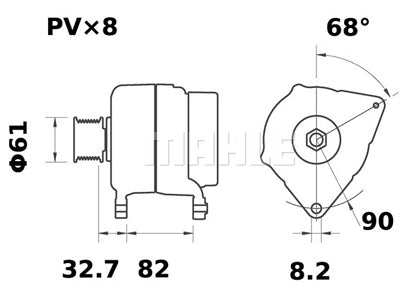 LATURI MAHLE IA1378 150A CASE