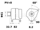 LATURI MAHLE IA1378 150A CASE
