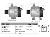 LATURI DENSO 12V 100A AURIS/COROLLA ILM. START-STOP 1,3 /12->