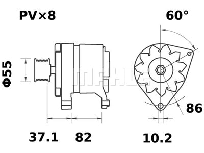 LATURI 12V 120A NEW HOLLAND