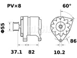 LATURI 12V 120A NEW HOLLAND