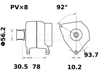 LATURI IA1211 24V 55A JCB
