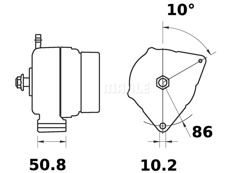LATURI MAHLE MG315 12V 90A STEYR MARINE