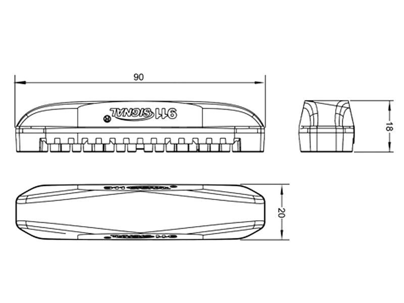 LED-TASOVILKKU SININEN 12/24V 110X32X22