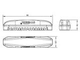 LED-TASOVILKKU SININEN 12/24V 110X32X22