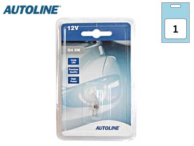 POLTTIMO AUTOLINE 12V 5W G4 HALOGEN  BLISTER