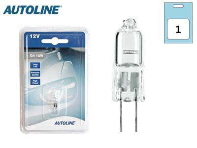 POLTTIMO AUTOLINE 12V 10W G4 HALOGEN  BLISTER