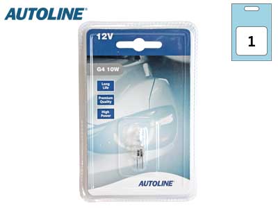 POLTTIMO AUTOLINE 12V 10W G4 HALOGEN  BLISTER