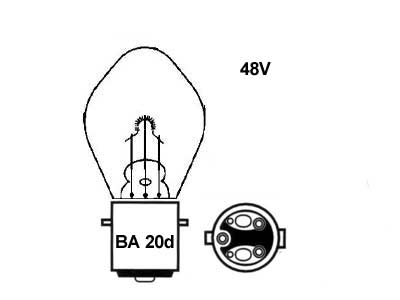 48V # 48W BA20D TRUKKIPOLT.