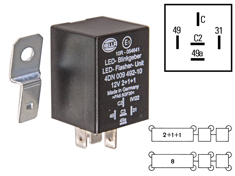 VILKKURELE LED 12V 5-NAP