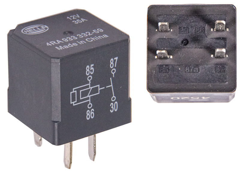 RELE 4-NAP 12V 35A VASTUKSELLA