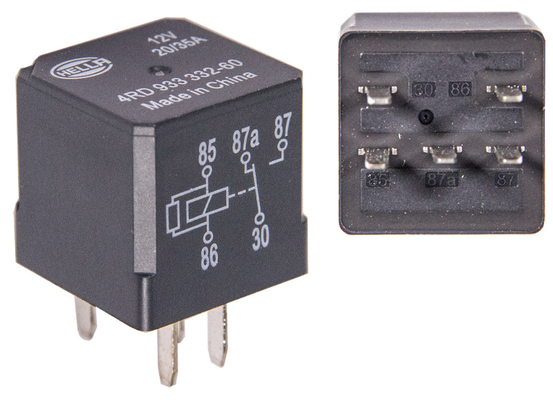 RELE 5-NAP 87A 12V 20/35A VASTUKSELLA