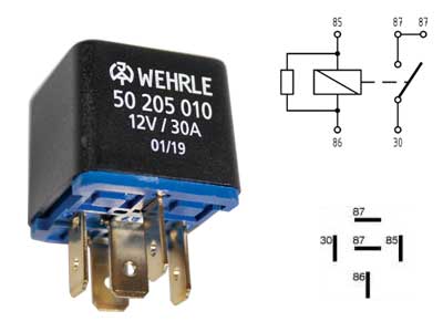 RELE WEHRE 12V 30A
