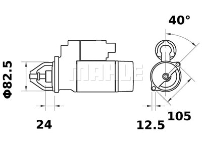 STARTTI IS0525 12V 2,7KW