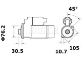 STARTTI IS1062 DEUTZ 12V 2,0KW 9-H.