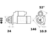 STARTTI MAHLE MS346 FORD 12V 2,8KW