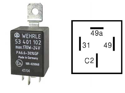 VILKKURELE 24V 4-NAP. C2-