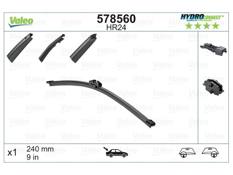 VALEO HR24 HYDROCONNECT REAR  24CM