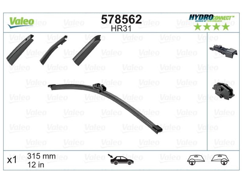 VALEO HR31 HYDROCONNECT REAR  31CM