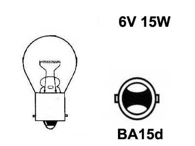 POLTTIMO 6V 15W BA15D