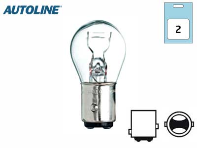 POLTTIMOPARI AUTOLINE 6V 21/5W BAY15D  BLISTER