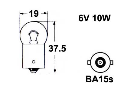 POLTTIMO AU-LITE 6V 10W BA15S