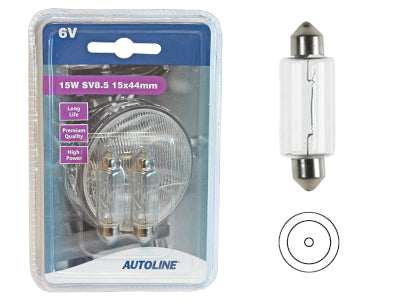 POLTTIMO 6V 15W 15X44MM SV8,5 2KPL