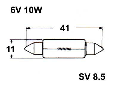 POLTTIMO 6V 10W 11X41MM