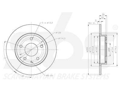 JARRULEVY SBS, 2 KPL/PKT, TAKA, MAZDA