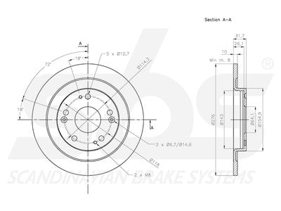 JARRULEVY SBS, 2 KPL/PKT, TAKA, HONDA