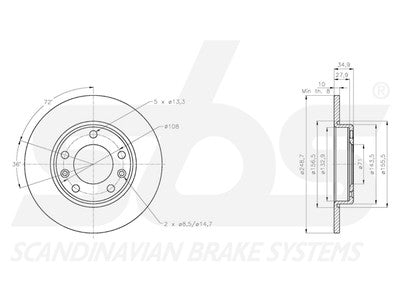 JARRULEVY SBS, 2 KPL/PKT, TAKA, PEUGEOT