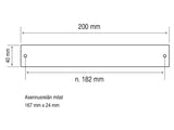 RITILÄ 200 X 40MM  SÄÄDETTÄVÄ