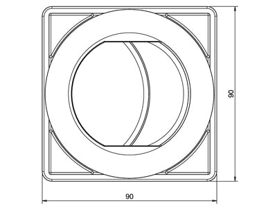 VENTTIILI 90 X 90MM SUUNNATTAVA