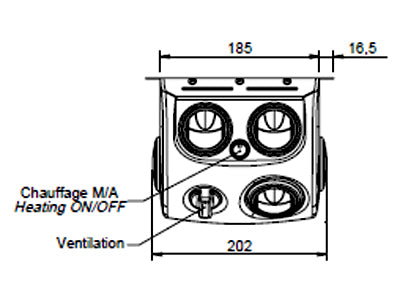 LISÄLÄMMITIN 24V/80V 2KW 3-NOP. E-MISTRAL SÄHKÖVASTUS