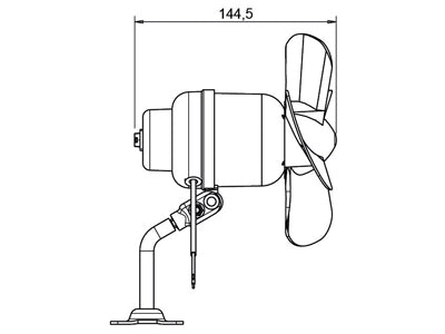 TUULETIN 24V KATKAISIJALLA AUTOVENTILATOR 24V 2S+SWITCH