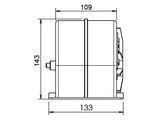 PUHALLIN 12V 4-JOHT. 133X135MM TS500 3NOP