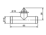 VUODATUSVENTTIILI 16 MM LETKULLE