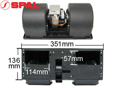 PUHALLIN SPAL 24V 3-NOP / 351X136X140MM /413W / LL