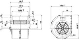 PUHALLIN SPAL 24V 1-NOP/139X164X146