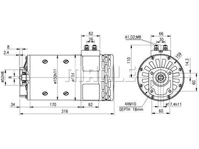 DC-MOOTTORI 80V/3,0KW