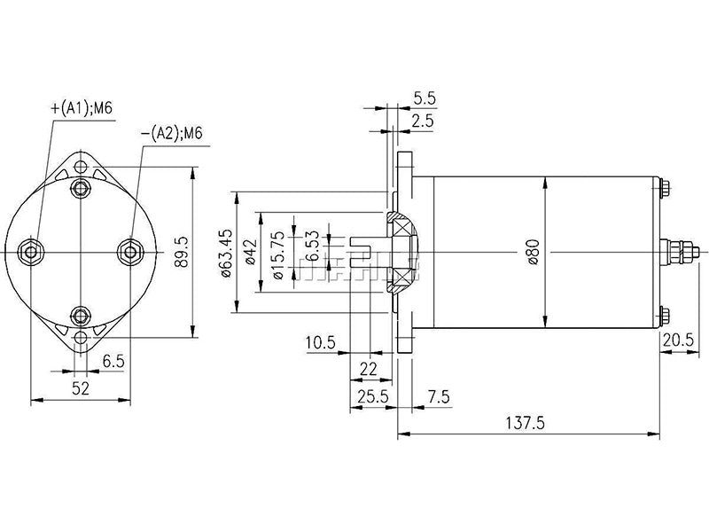DC-MOOTTORI 12V 0,8KW