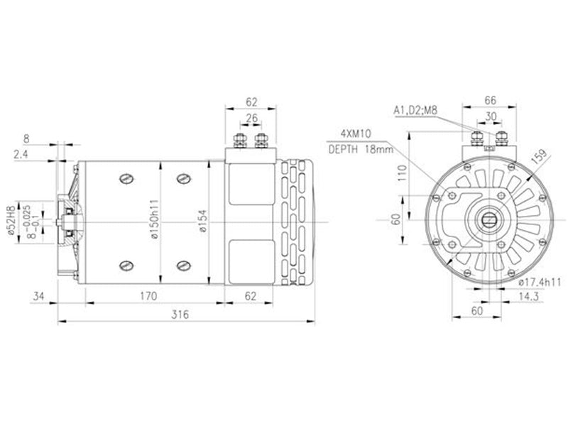 DC-MOOTTORI 24V 3KW MM67