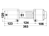 IRONX SÄHKÖVINSSI 12V 1589KG VAIJERI 12,8M