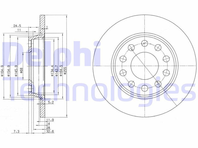 JARRULEVY DELPHI, 2 KPL / PKT, TAKA, AUDI A4, SEAT EXEO