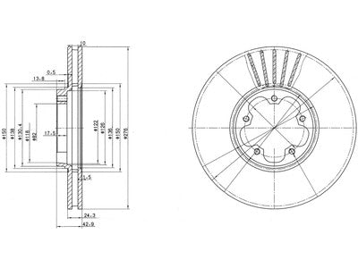 JARRULEVY DELPHI, 2 KPL / PKT, ETU, FORD TRANSIT