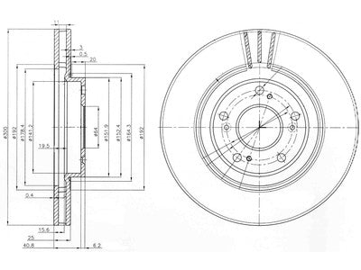 JARRULEVY DELPHI, 2 KPL / PKT, ETU, HONDA CIVIC #