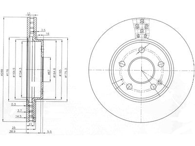 JARRULEVY DELPHI, 2 KPL / PKT, ETU, MERCEDES A200, B180, B200