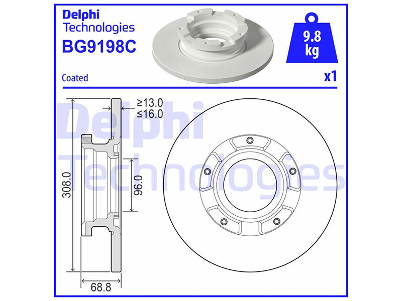 JARRULEVY DELPHI, 1 KPL / PKT, TAKA, FORD