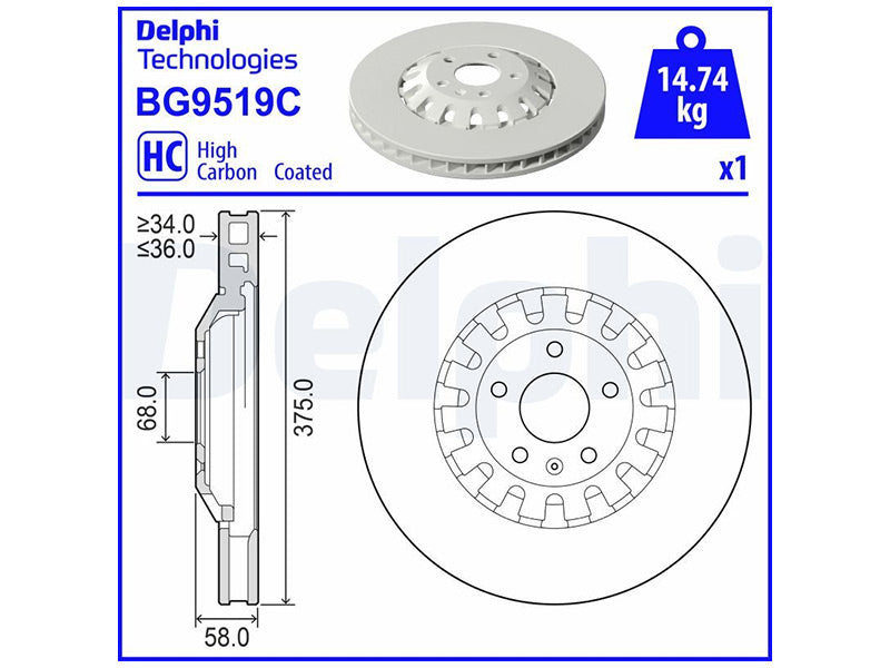 JARRULEVY DELPHI, 1 KPL / PKT, ETU, AUDI/VW